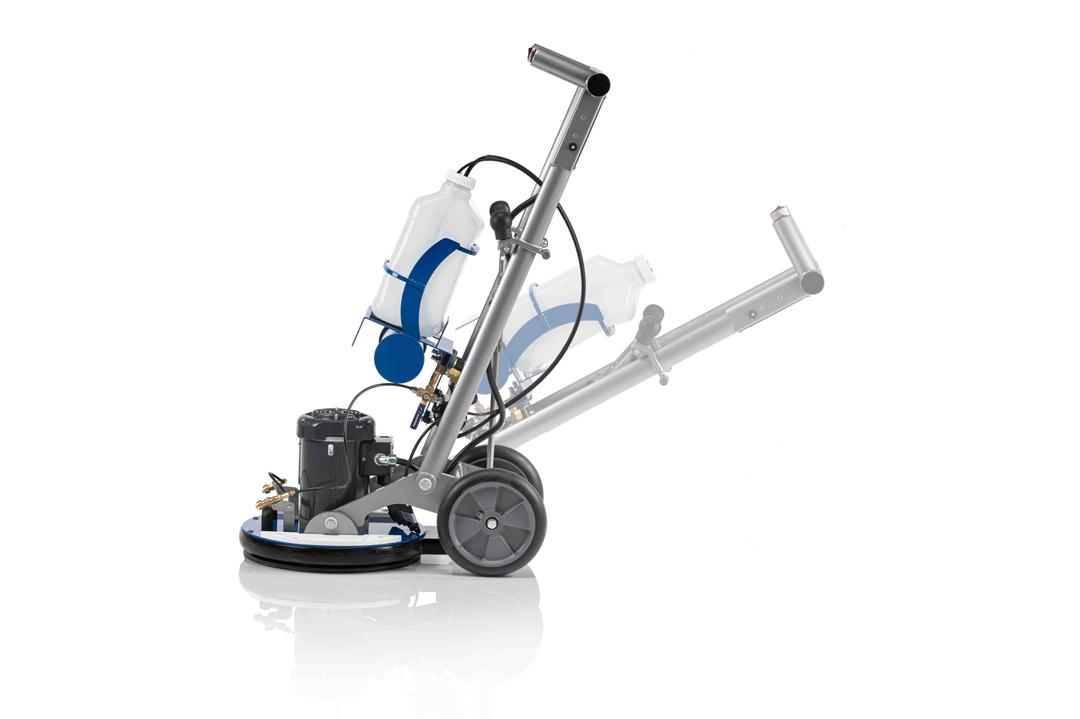 Orbot Sprayborg Sideview - best rotary floor scrubber